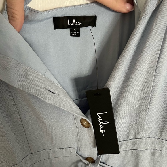 Lulus See the City Light Blue Button-Front Tiered Midi Dress - Picture 7 of 7